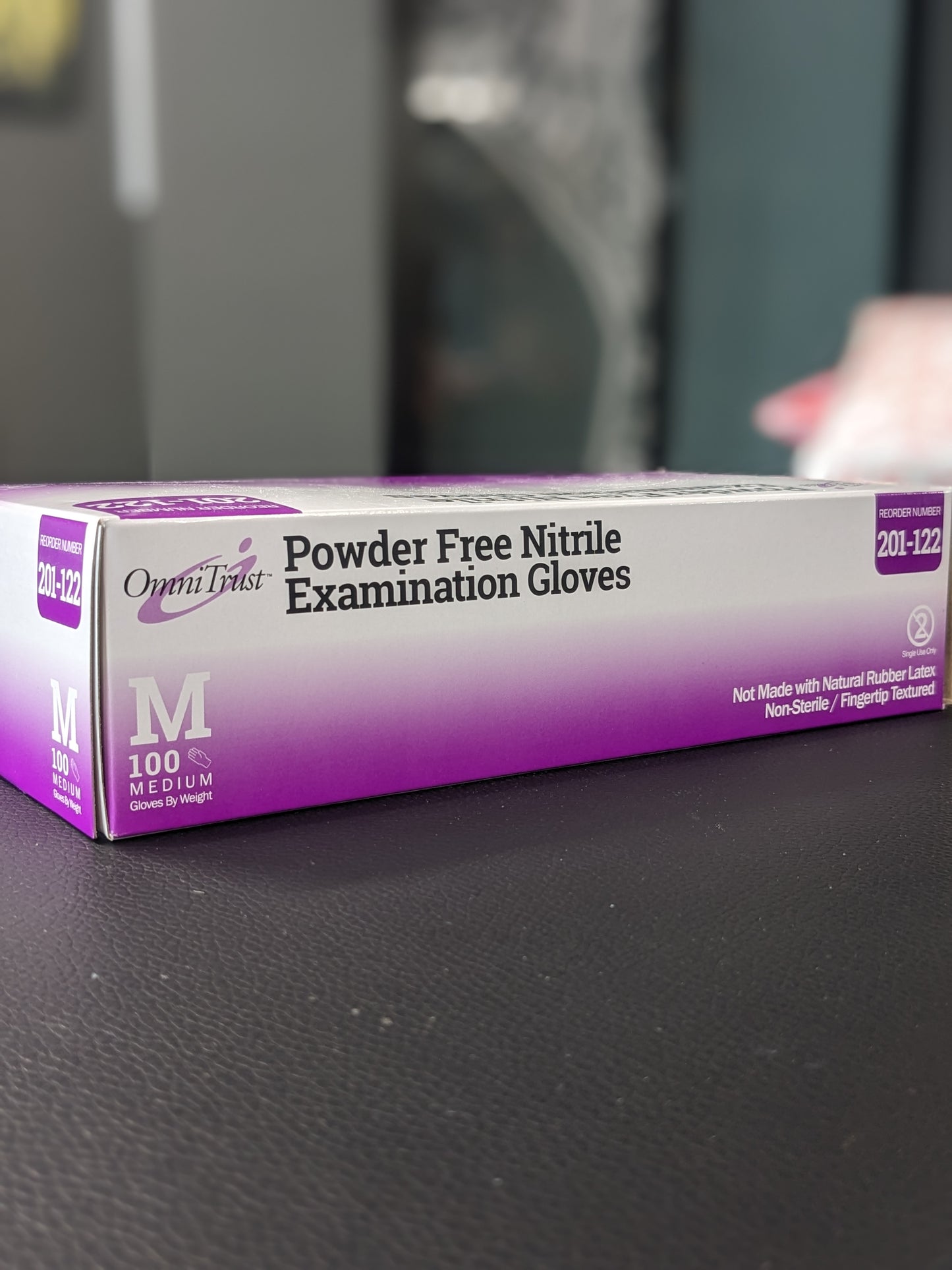 100 Blue Powder Free Nitrile Gloves